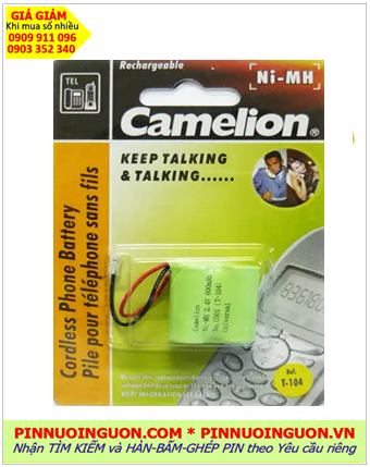 Pin sạc NiMh 2.4v-2/3AA 320mAh, Pin điện thoại bàn không dây Camelion 2.4v-2/3AA 320mAh